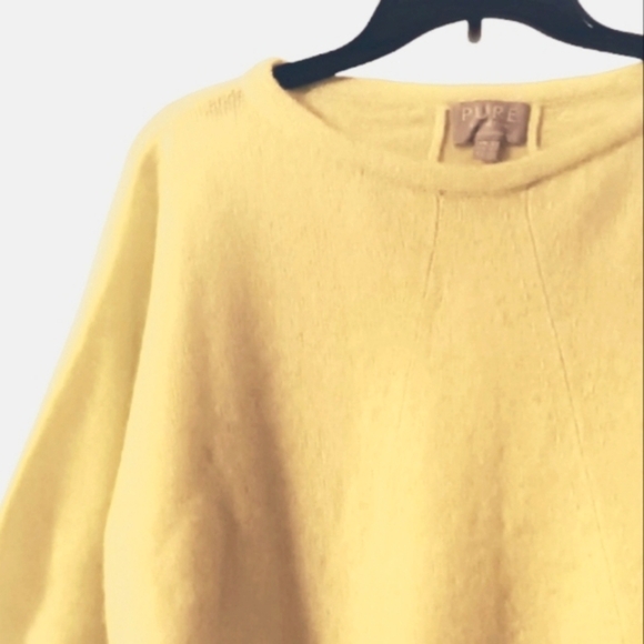 Pure Collection 100% Cashmere CHARTREUSE Luxury Sweater Sz Small - Picture 1 of 5